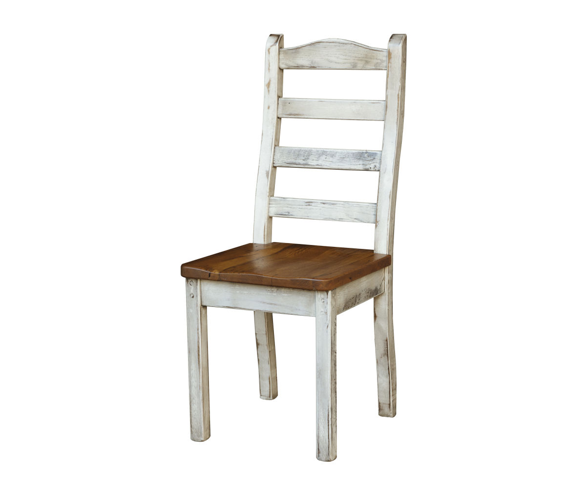 Barnwood Curved Back Side Chair Stoll Furniture Company Odon, Indiana.