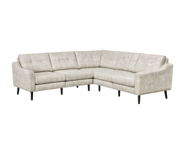 Serene 5 Seat Sectional Tear Drop Arm