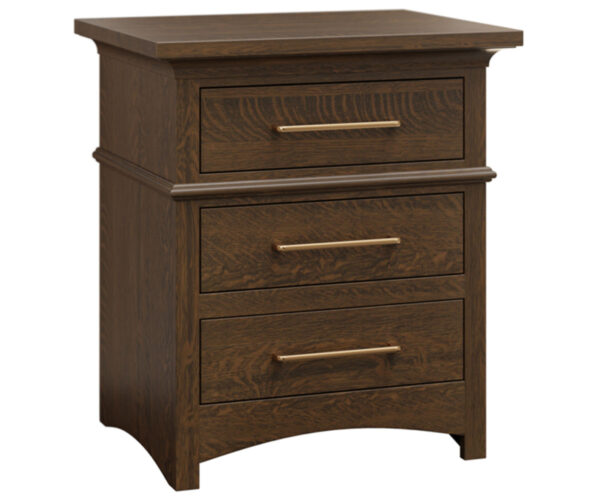 Old World  3 Drawer Nightstand