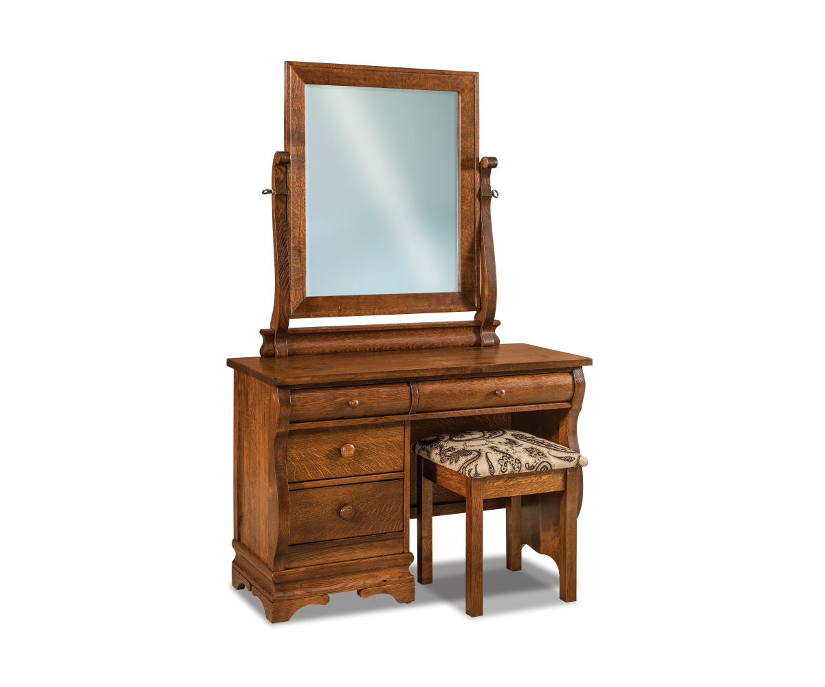 Chippewa Sleigh 4 Drawer Vanity Dresser
