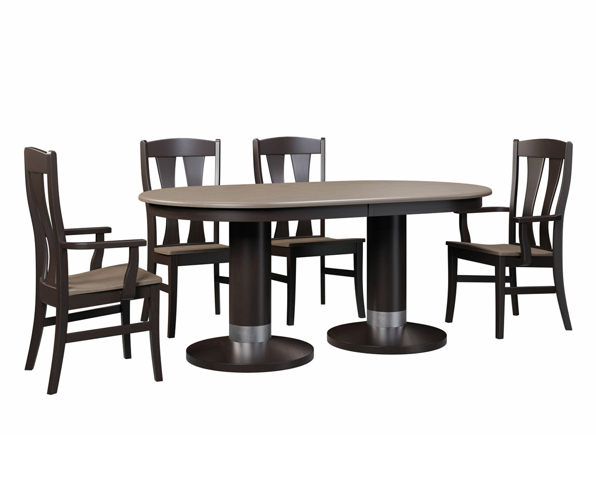 Alcoe Round Double Pedestal Table - Image 2